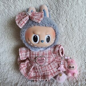 New MINI Labubu Have a Seat rare key chain 2" for regular size Labubu monster